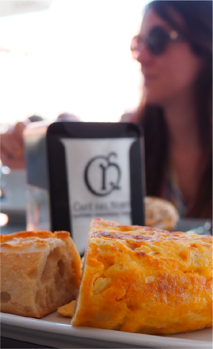 Tortilla de patata en cafetería en el centro de Valladolid de Café del Norte