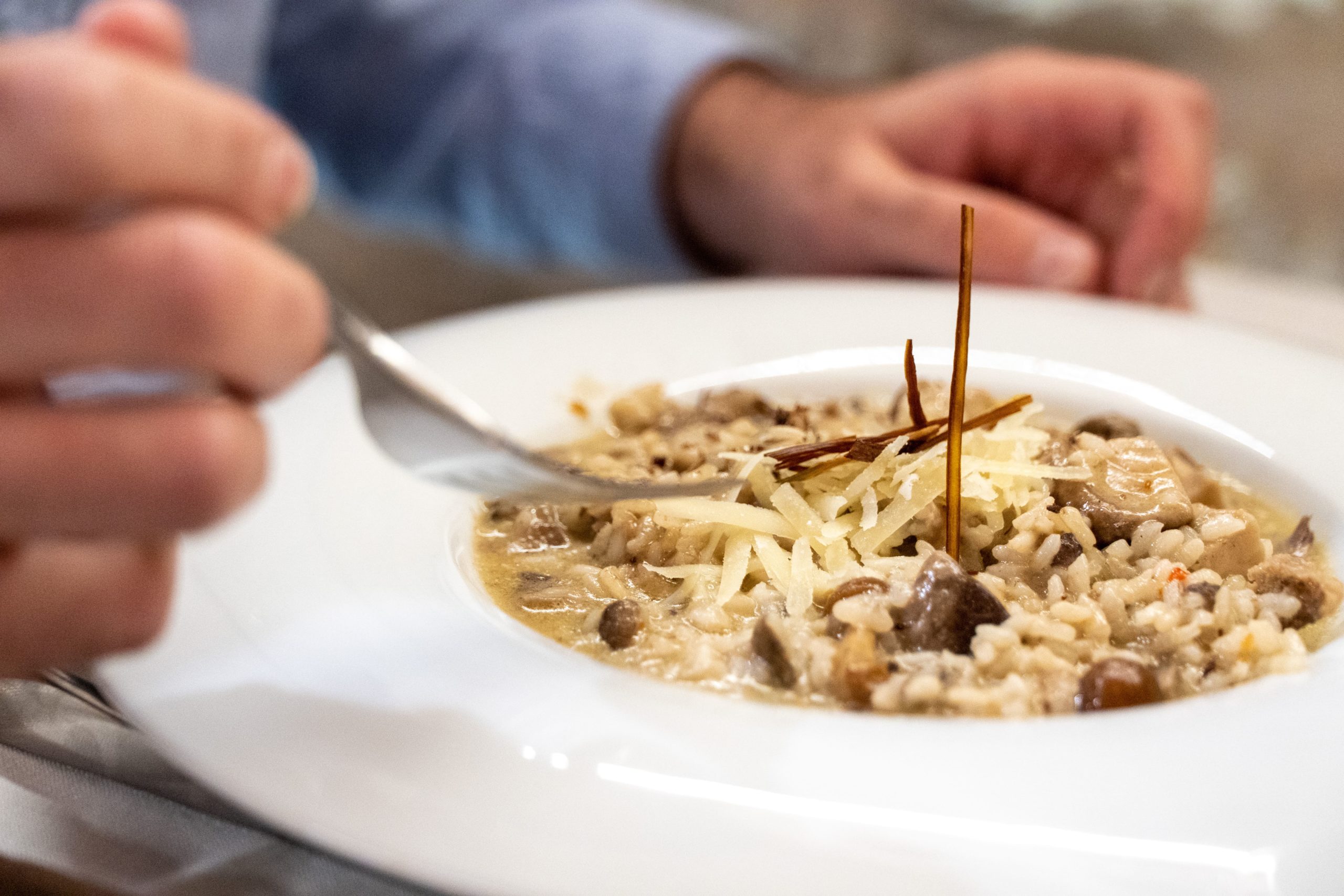 Plato de risotto que servimos en el restaurante de Café del Norte
